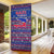 Haiti Christmas Door Cover with Blue Red Xmas Santa Snowflake and Map - Wonder Print Shop