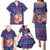 Haiti Christmas Family Matching Puletasi and Hawaiian Shirt with Blue Red Xmas Santa Snowflake and Map - Wonder Print Shop