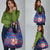 Haiti Christmas Grocery Bag with Blue Red Xmas Santa Snowflake and Map - Wonder Print Shop