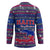 Haiti Christmas Hockey Jersey with Blue Red Xmas Santa Snowflake and Map - Wonder Print Shop