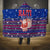 Haiti Christmas Hooded Blanket with Blue Red Xmas Santa Snowflake and Map - Wonder Print Shop