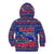 Haiti Christmas Kid Hoodie with Blue Red Xmas Santa Snowflake and Map - Wonder Print Shop