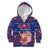 Haiti Christmas Kid Hoodie with Blue Red Xmas Santa Snowflake and Map - Wonder Print Shop
