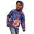 Haiti Christmas Kid Hoodie with Blue Red Xmas Santa Snowflake and Map - Wonder Print Shop