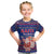 Haiti Christmas Kid T Shirt with Blue Red Xmas Santa Snowflake and Map - Wonder Print Shop