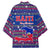 Haiti Christmas Kimono with Blue Red Xmas Santa Snowflake and Map - Wonder Print Shop