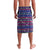 Haiti Christmas Lavalava with Blue Red Xmas Santa Snowflake and Map - Wonder Print Shop