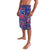 Haiti Christmas Lavalava with Blue Red Xmas Santa Snowflake and Map - Wonder Print Shop