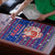 Haiti Christmas Puzzle with Blue Red Xmas Santa Snowflake and Map - Wonder Print Shop