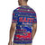 Haiti Christmas Rugby Jersey with Blue Red Xmas Santa Snowflake and Map - Wonder Print Shop