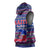 Haiti Christmas Sleeveless Hoodie with Blue Red Xmas Santa Snowflake and Map - Wonder Print Shop