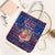 Haiti Christmas Tote Bag with Blue Red Xmas Santa Snowflake and Map - Wonder Print Shop