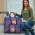 Haiti Christmas Travel Bag with Blue Red Xmas Santa Snowflake and Map - Wonder Print Shop
