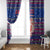 Haiti Christmas Window Curtain with Blue Red Xmas Santa Snowflake and Map - Wonder Print Shop