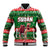 Sudan Christmas Baseball Jacket with Green Red Xmas Camel Snowflake and Coat of Arms - Wonder Print Shop