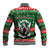 Sudan Christmas Baseball Jacket with Green Red Xmas Camel Snowflake and Coat of Arms - Wonder Print Shop
