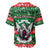Sudan Christmas Baseball Jersey with Green Red Xmas Camel Snowflake and Coat of Arms - Wonder Print Shop