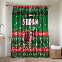 Sudan Christmas Bathroom Set with Green Red Xmas Camel Snowflake and Coat of Arms - Wonder Print Shop