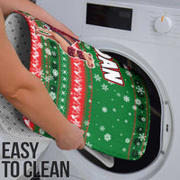 Sudan Christmas Bathroom Set with Green Red Xmas Camel Snowflake and Coat of Arms - Wonder Print Shop