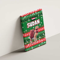 Sudan Christmas Canvas Wall Art with Green Red Xmas Camel Snowflake and Coat of Arms - Wonder Print Shop