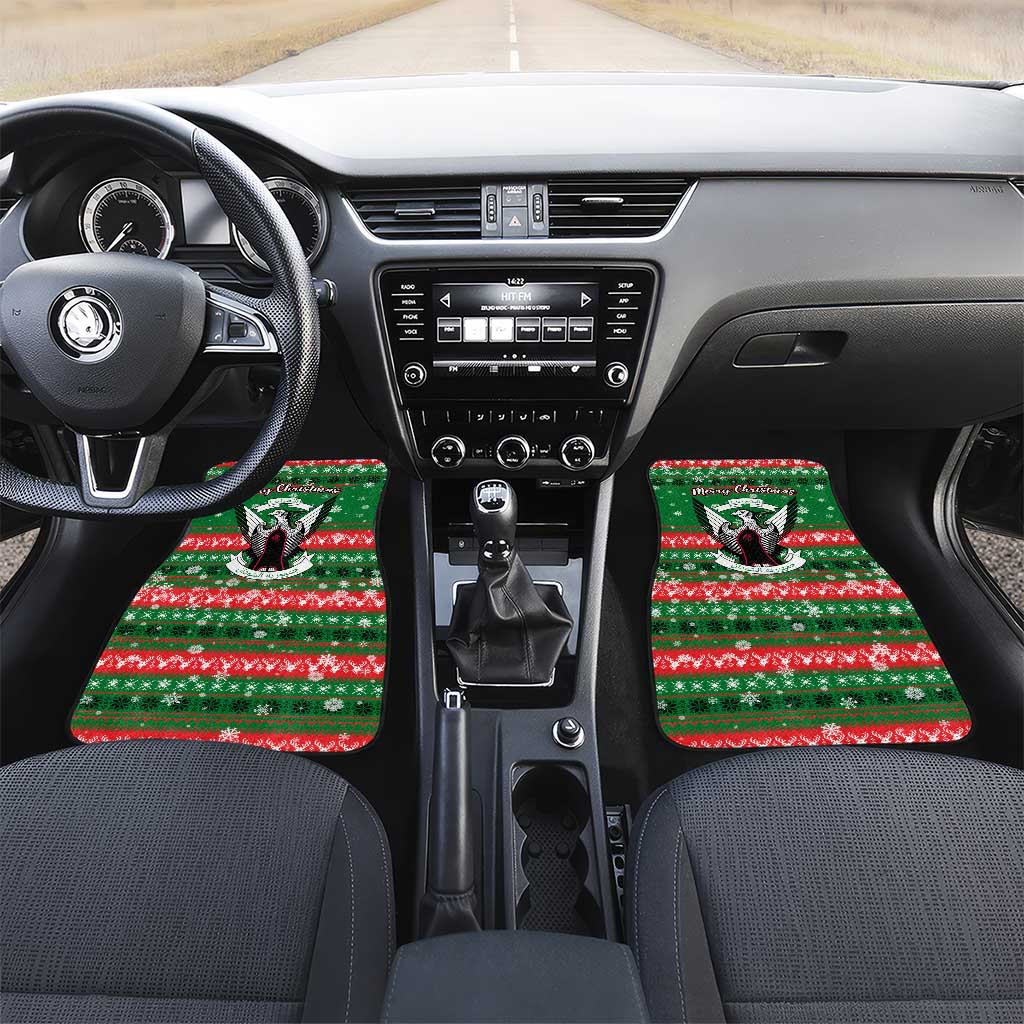 Sudan Christmas Car Mats with Green Red Xmas Camel Snowflake and Coat of Arms - Wonder Print Shop