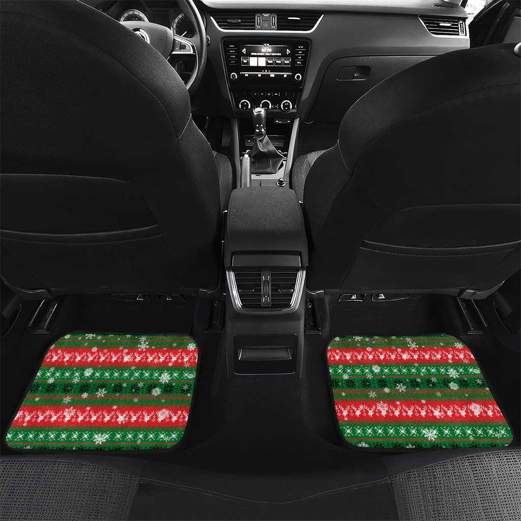 Sudan Christmas Car Mats with Green Red Xmas Camel Snowflake and Coat of Arms - Wonder Print Shop