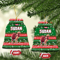 Sudan Christmas Ceramic Ornament with Green Red Xmas Camel Snowflake and Coat of Arms - Wonder Print Shop