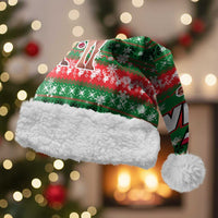 Sudan Christmas Santa Hat with Green Red Xmas Camel Snowflake and Coat of Arms - Wonder Print Shop
