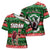 Sudan Christmas Cross Shoulder Shirt with Green Red Xmas Camel Snowflake and Coat of Arms - Wonder Print Shop