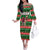 Sudan Christmas Family Matching Off The Shoulder Long Sleeve Dress and Hawaiian Shirt with Green Red Xmas Camel Snowflake and Coat of Arms - Wonder Print Shop
