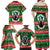 Sudan Christmas Family Matching Off Shoulder Maxi Dress and Hawaiian Shirt with Green Red Xmas Camel Snowflake and Coat of Arms - Wonder Print Shop