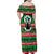 Sudan Christmas Family Matching Off Shoulder Maxi Dress and Hawaiian Shirt with Green Red Xmas Camel Snowflake and Coat of Arms - Wonder Print Shop