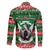 Sudan Christmas Family Matching Off Shoulder Short Dress and Hawaiian Shirt with Green Red Xmas Camel Snowflake and Coat of Arms - Wonder Print Shop