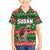 Sudan Christmas Family Matching Off Shoulder Short Dress and Hawaiian Shirt with Green Red Xmas Camel Snowflake and Coat of Arms - Wonder Print Shop