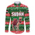 Sudan Christmas Family Matching Short Sleeve Bodycon Dress and Hawaiian Shirt with Green Red Xmas Camel Snowflake and Coat of Arms - Wonder Print Shop