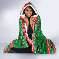 Sudan Christmas Hooded Blanket with Green Red Xmas Camel Snowflake and Coat of Arms - Wonder Print Shop