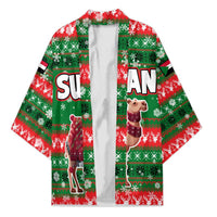 Sudan Christmas Kimono with Green Red Xmas Camel Snowflake and Coat of Arms - Wonder Print Shop