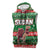 Sudan Christmas Sleeveless Hoodie with Green Red Xmas Camel Snowflake and Coat of Arms - Wonder Print Shop
