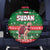 Sudan Christmas Spare Tire Cover with Green Red Xmas Camel Snowflake and Coat of Arms - Wonder Print Shop