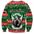 Sudan Christmas Sweatshirt with Green Red Xmas Camel Snowflake and Coat of Arms - Wonder Print Shop