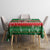 Sudan Christmas Tablecloth with Green Red Xmas Camel Snowflake and Coat of Arms - Wonder Print Shop