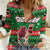 Sudan Christmas Women Casual Shirt with Green Red Xmas Camel Snowflake and Coat of Arms - Wonder Print Shop