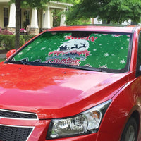 Sudan Christmas Auto Sun Shade with Red Green Black Xmas Santa Sleigh and Map - Wonder Print Shop
