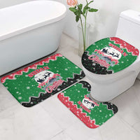 Sudan Christmas Bathroom Set with Red Green Black Xmas Santa Sleigh and Map - Wonder Print Shop