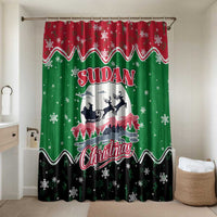 Sudan Christmas Bathroom Set with Red Green Black Xmas Santa Sleigh and Map - Wonder Print Shop
