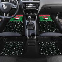 Sudan Christmas Car Mats with Red Green Black Xmas Santa Sleigh and Map - Wonder Print Shop