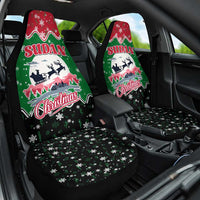 Sudan Christmas Car Seat Cover with Red Green Black Xmas Santa Sleigh and Map - Wonder Print Shop