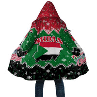 Sudan Christmas Cloak with Red Green Black Xmas Santa Sleigh and Map - Wonder Print Shop