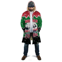 Sudan Christmas Cloak with Red Green Black Xmas Santa Sleigh and Map - Wonder Print Shop