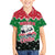 Sudan Christmas Family Matching Off The Shoulder Long Sleeve Dress and Hawaiian Shirt with Red Green Black Xmas Santa Sleigh and Map - Wonder Print Shop